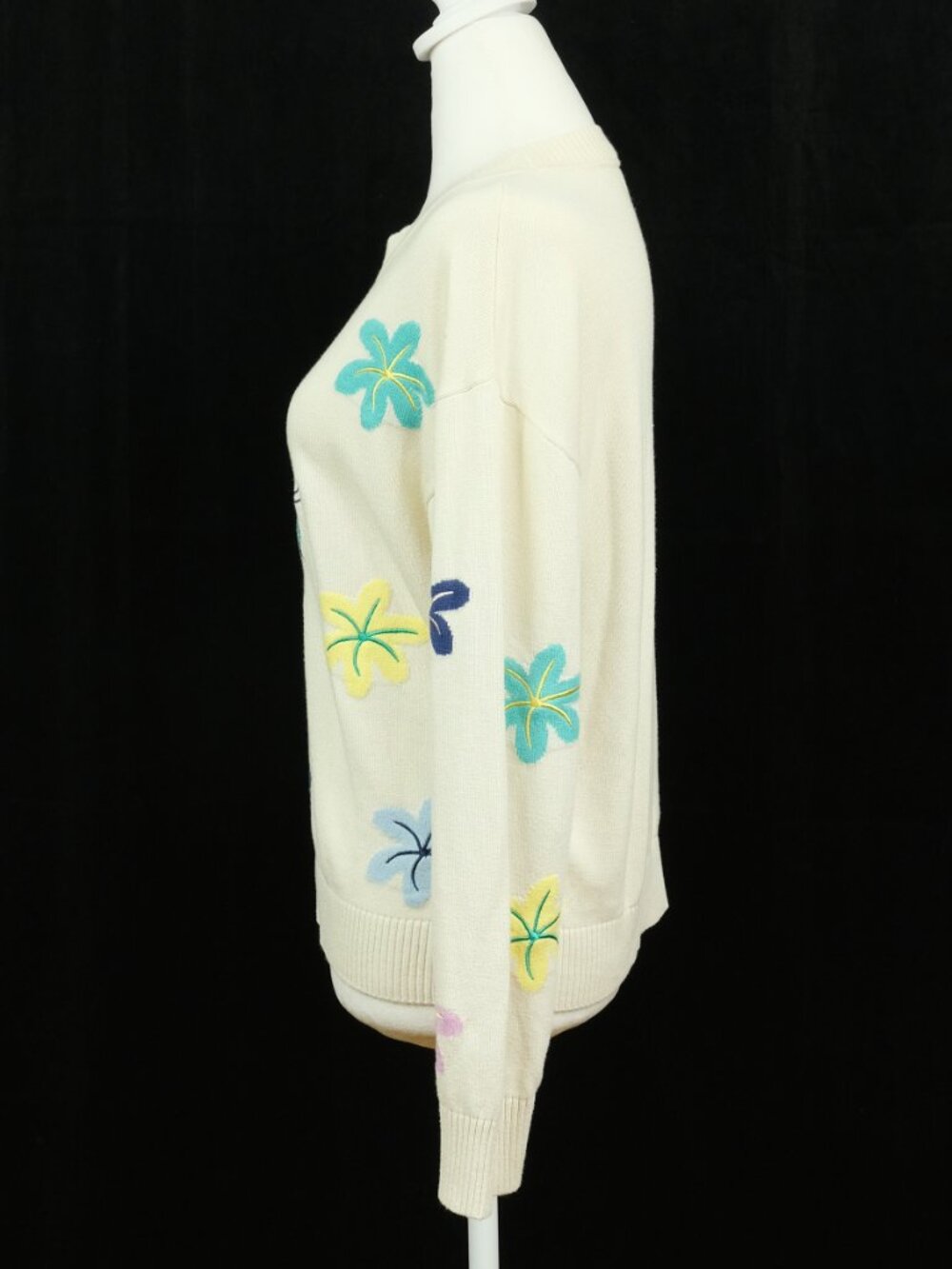 Disney Parks Tinker Bell Crewneck Sweater Cotton Cream Size S - Picture 3 of 8